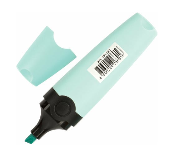 Текстовыделитель 12 шт в упаковке BRAUBERG "DELTA PASTEL" БИРЮЗОВЫЙ линия 1-5 мм  151732