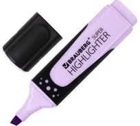 Текстовыделитель 12 шт в упаковке BRAUBERG "SUPER PASTEL" ЛАВАНДОВЫЙ прорезиненный корпус линия 1-5 мм  151751