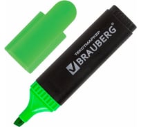 Текстовыделитель 10 шт в упаковке BRAUBERG "Contract" ЗЕЛЕНЫЙ линия 1-5 мм 150390