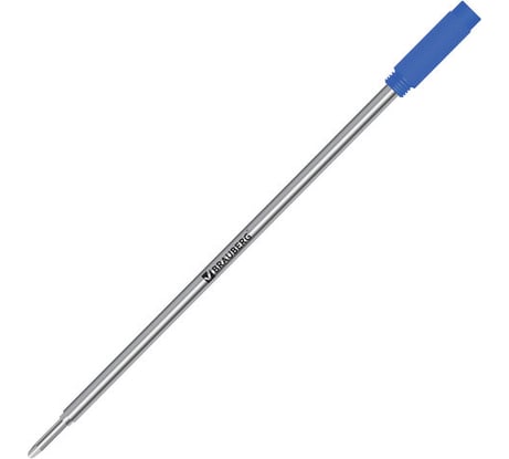 Стержень 20 шт в упаковке BRAUBERG шариковый масляный металлический 116мм тип CROSS 1мм с подвесом синий  170350