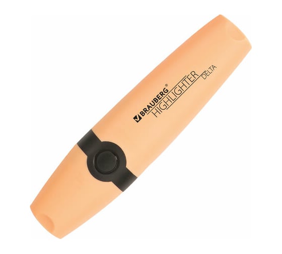Текстовыделитель 12 шт в упаковке BRAUBERG "DELTA PASTEL" ПЕРСИКОВЫЙ линия 1-5 мм  151734
