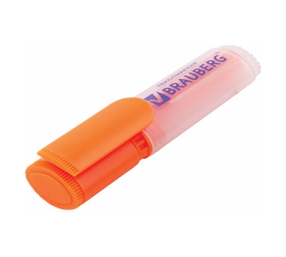 Текстовыделитель 10 шт в упаковке BRAUBERG "FLUO" ОРАНЖЕВЫЙ линия 1-5 мм  150402