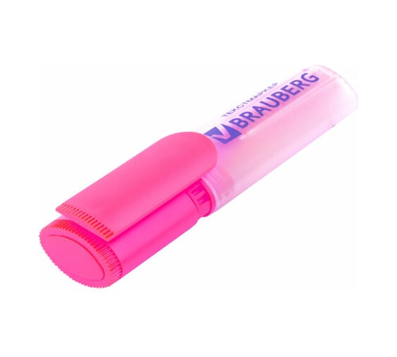 Текстовыделитель 10 шт в упаковке BRAUBERG "FLUO" РОЗОВЫЙ линия 1-5 мм  150401