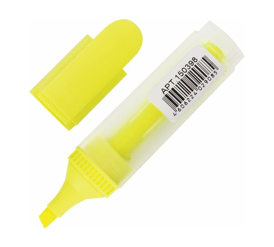 Текстовыделитель 10 шт в упаковке BRAUBERG "FLUO" ЖЕЛТЫЙ линия 1-5 мм  150398