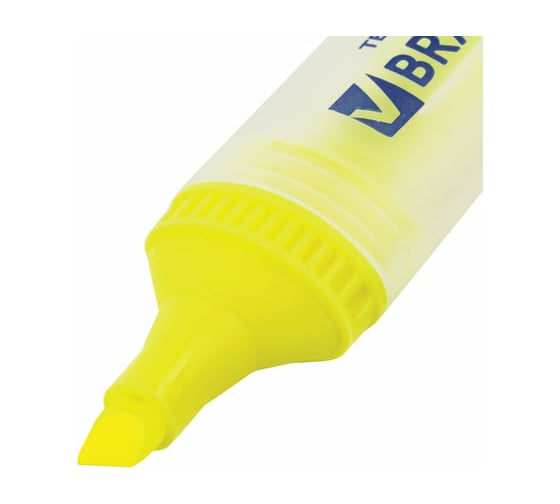Текстовыделитель 10 шт в упаковке BRAUBERG "FLUO" ЖЕЛТЫЙ линия 1-5 мм  150398