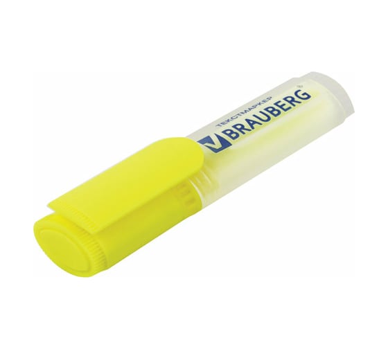 Текстовыделитель 10 шт в упаковке BRAUBERG "FLUO" ЖЕЛТЫЙ линия 1-5 мм  150398