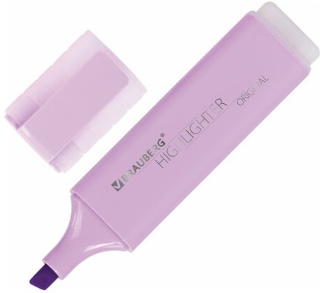 Текстовыделитель 12 шт в упаковке BRAUBERG "ORIGINAL PASTEL" ЛАВАНДОВЫЙ линия 1-5 мм 151695