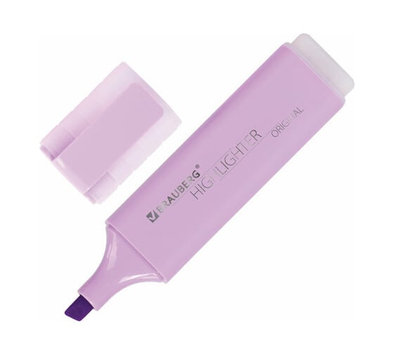 Текстовыделитель 12 шт в упаковке BRAUBERG "ORIGINAL PASTEL" ЛАВАНДОВЫЙ линия 1-5 мм  151695 1