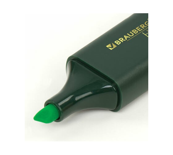 Текстовыделитель 12 шт в упаковке BRAUBERG "ORIGINAL" ЗЕЛЕНЫЙ линия 1-5 мм  151682