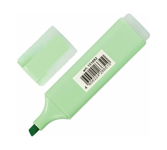 Текстовыделитель 12 шт в упаковке BRAUBERG "ORIGINAL PASTEL" МЯТА линия 1-5 мм  151692