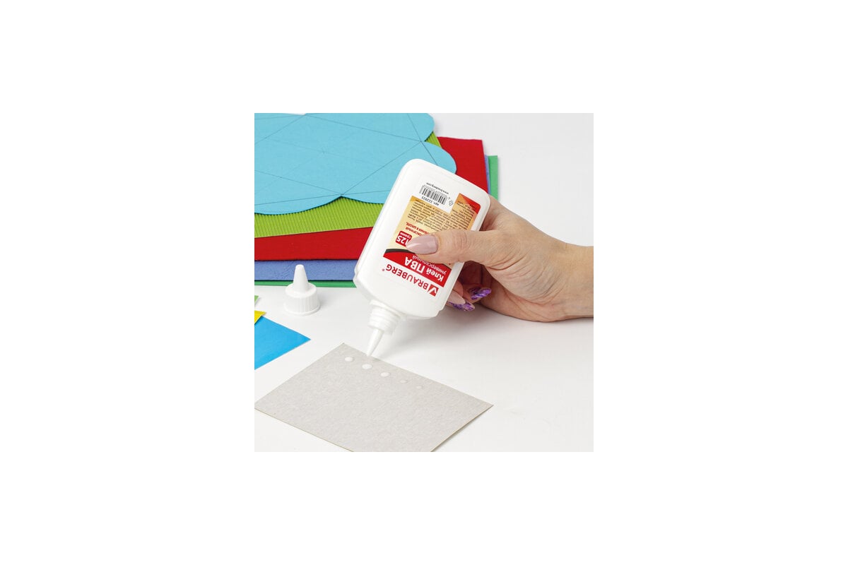 Клей ПВА 40 шт в упаковке BRAUBERG бумага картон дерево 125 г 222925 ...