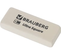 Ластик 36 шт в упаковке BRAUBERG "Ultra Square" 50х20х9мм белый натуральный каучук 228709