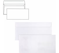Конверты 40 шт в упаковке BRAUBERG Е65 110х220мм отрывная лента 80г/м2 КОМПЛЕКТ 25шт внут. запечатка  122449