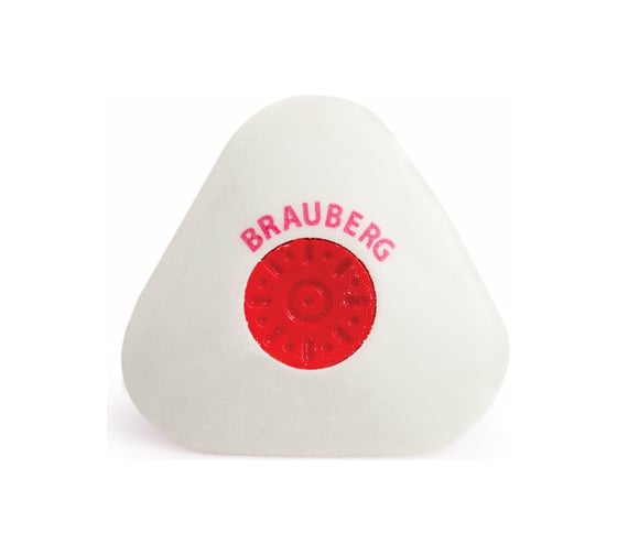Ластик 24 шт в упаковке BRAUBERG "Energy" 45х45х10мм белый треугольный пластиковый держатель  222473