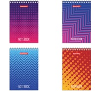 Блокнот 8 шт в упаковке BRAUBERG МАЛЫЙ ФОРМАТ 97х145мм А6 80л гребень картон клетка Геометрия 129834