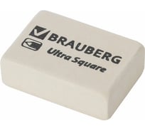 Ластик 80 шт в упаковке BRAUBERG "Ultra Square" 26х18х8мм белый натуральный каучук 228707