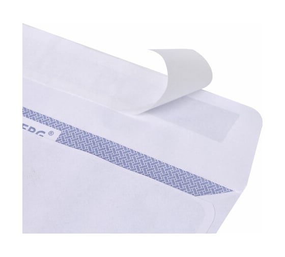 Конверты BRAUBERG С6 114х162 мм, отрывная лента, "Куда-Кому" 80г/м2 комплект, 100 шт, внутренняя запечатка 112191