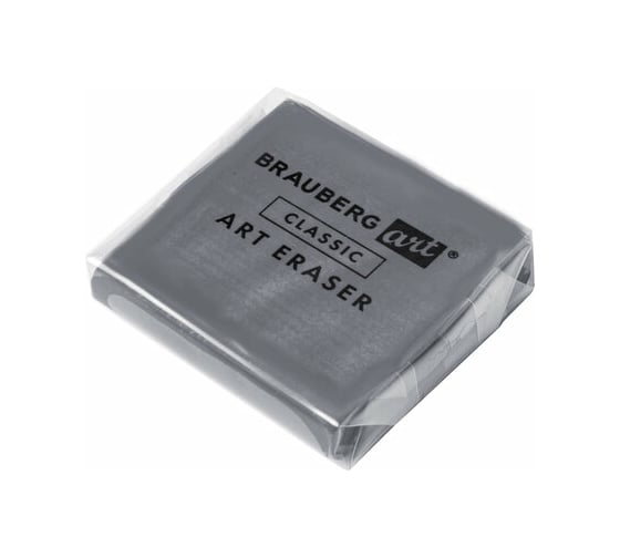 Ластик-клячка 18 шт в упаковке BRAUBERG ART "CLASSIC" 40х36х10 мм супермягкий серый натуральный каучук  228064 1