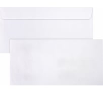 Конверты BRAUBERG Е65 110х220 мм, отрывная лента 80г/м2 комплект 100 шт, внутренняя запечатка 112193