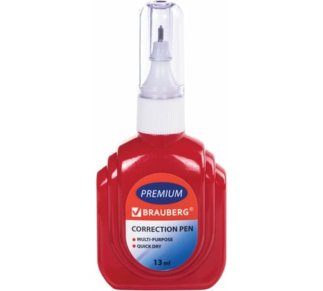 Ручка-корректор 13 мл BRAUBERG, металлический наконечник 12 шт 226819