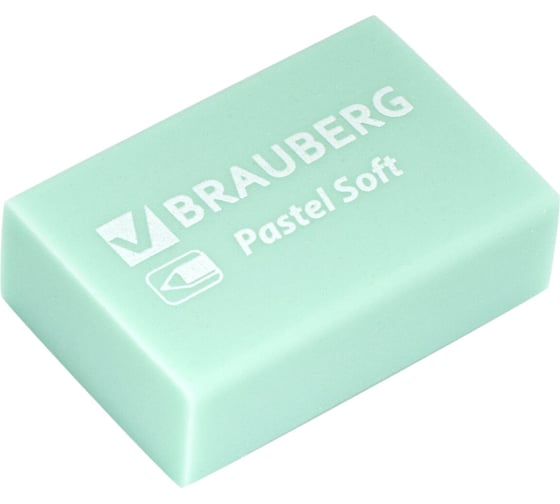 Набор ластиков BRAUBERG Pastel Soft 12 шт., размер ластика 31х20х10 мм, экологичный ПВХ 229598