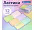 Набор ластиков BRAUBERG Pastel Soft 12 шт., размер ластика 31х20х10 мм, экологичный ПВХ 229598 1