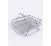 Органайзер для бумаги UNISTOR diplomat 2 металлический, 2 секции, А4, серый 212871