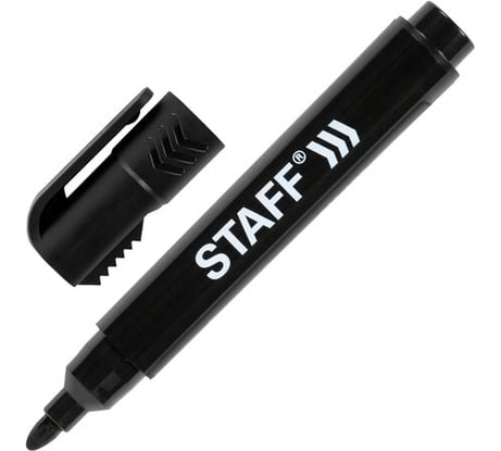 Маркер перманентный Staff с колпачком для вскрытия коробок Basic Logistic Pm-150, Черный, 3 мм 152201