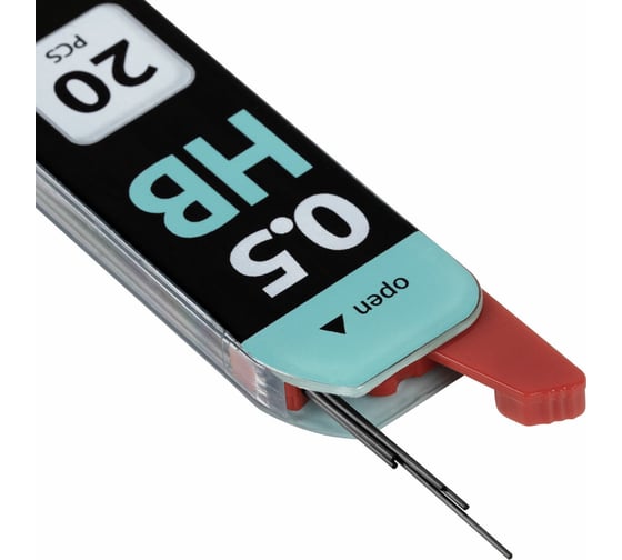 Грифели запасные BRAUBERG  КОМПЛЕКТ 20 шт Black Jack Hi-Polymer НВ 0.5 мм 180447