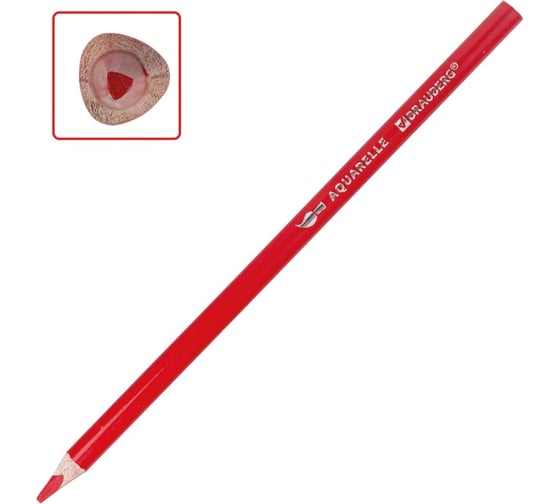 Цветные карандаши BRAUBERG PREMIUM AQUARELLE акварельные, 24 цвета, грифель мягкий 4 мм 181673