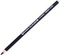 Карандаш угольный 12 шт в упаковке BRAUBERG ART CLASSIC ТВЕРДЫЙ круглый корпус черный заточенный 181292