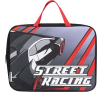 Папка с ручками А4 BRAUBERG 1 отделение, ткань, молния сверху, 80 мм Street racing 270336