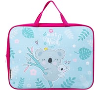 Папка с ручками А4 BRAUBERG 1 отделение, ткань, молния сверху, 80 мм Koala 270334