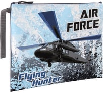 Папка для тетрадей А4 BRAUBERG 1 отделение, ткань, молния сверху, с ручкой AirForce 270328