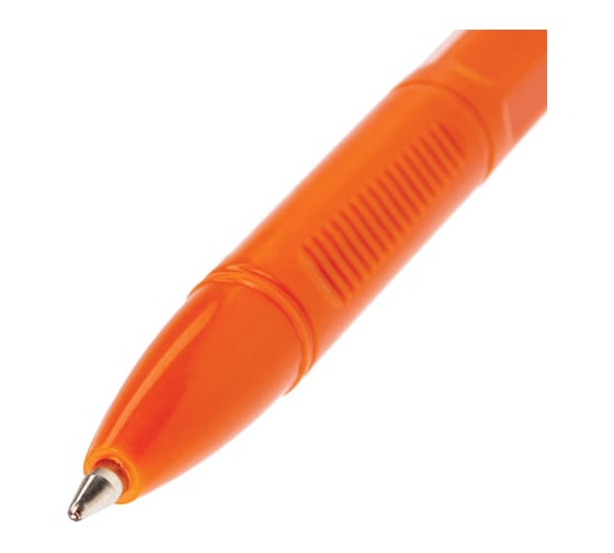 Ручка шариковая BRAUBERG X-333 Orange, черная, корпус оранжевый, узел 0,7 мм, линия письма 0,35 мм 142410