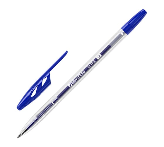 Ручка шариковая BRAUBERG Ultra, синяя, узел 1 мм 143558
