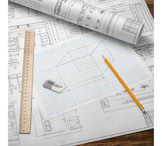 Ластик BRAUBERG Assistant, 41x14x8 мм, серо-белый, прямоугольный, скошенные края, 222461