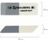 Ластик BRAUBERG Assistant, 41x14x8 мм, серо-белый, прямоугольный, скошенные края, 222461 4