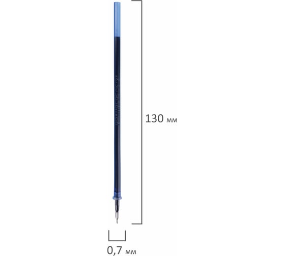 Стержень шариковый масляный BRAUBERG Universal 130 мм, Синий, игольчатый узел 0,7 мм, линия письма 0,35 мм, 170366