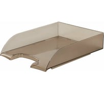 Горизонтальный лоток для бумаг BRAUBERG Office style 320х245х65 мм тонированный серый 237289