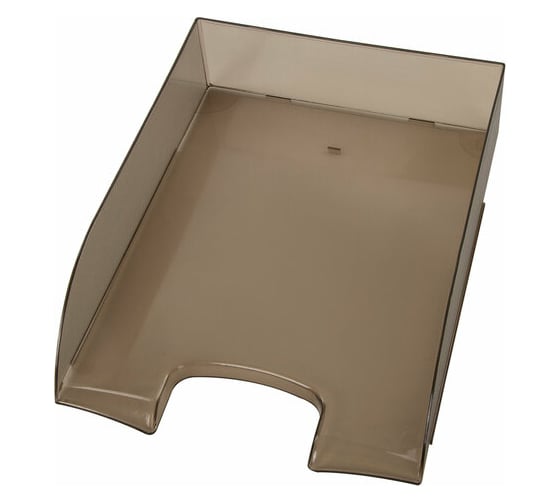 Горизонтальный лоток для бумаг BRAUBERG Office style 320х245х65 мм тонированный серый 237289