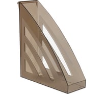 Вертикальный лоток для бумаг BRAUBERG Office style 245х90х285 мм тонированный серый 237281