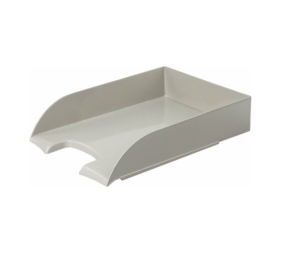 Горизонтальный лоток для бумаг BRAUBERG Office style 320х245х65 мм серый 237287 1