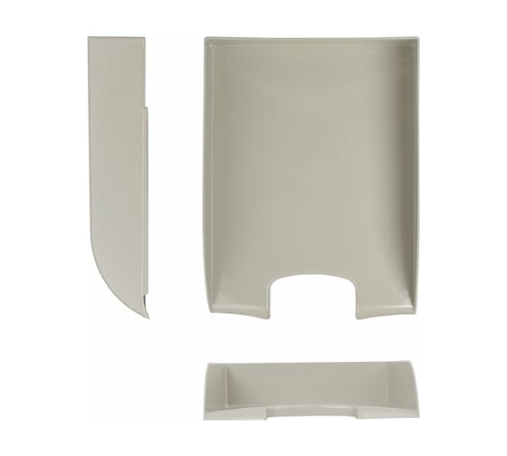 Горизонтальный лоток для бумаг BRAUBERG Office style 320х245х65 мм серый 237287