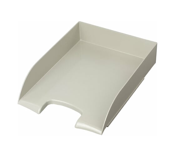 Горизонтальный лоток для бумаг BRAUBERG Office style 320х245х65 мм серый 237287
