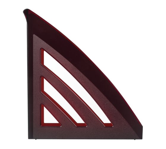 Вертикальный лоток для бумаг BRAUBERG Office style 245х90х285 мм тонированнный красный 237283