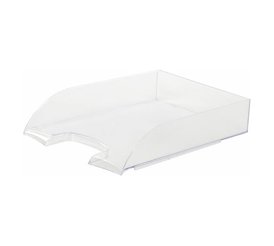 Горизонтальный лоток для бумаг BRAUBERG Office style 320х245х65 мм прозрачный 237288