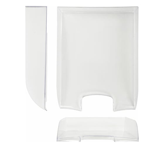 Горизонтальный лоток для бумаг BRAUBERG Office style 320х245х65 мм прозрачный 237288
