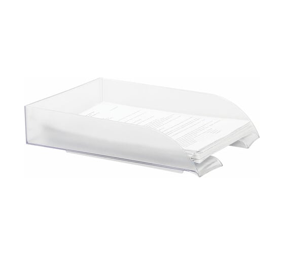 Горизонтальный лоток для бумаг BRAUBERG Office style 320х245х65 мм прозрачный 237288