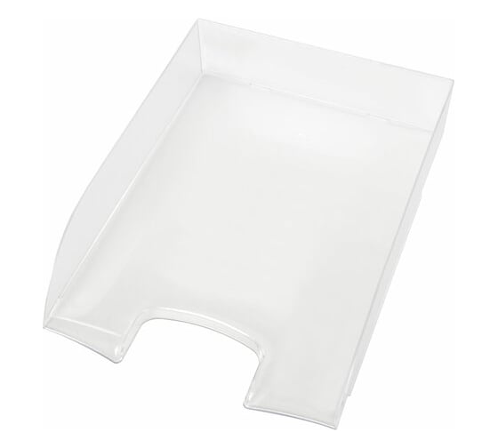 Горизонтальный лоток для бумаг BRAUBERG Office style 320х245х65 мм прозрачный 237288